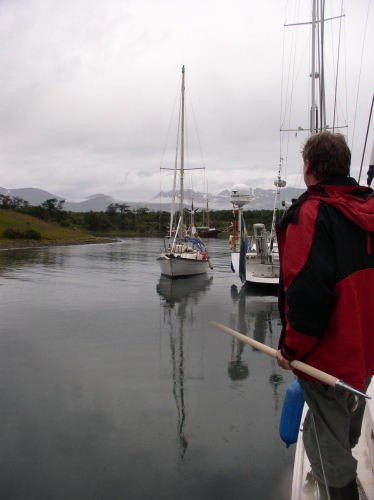 Jonathan Selby welcomes Donna into the Puerto Williams Yacht Club © Jonathan Selby